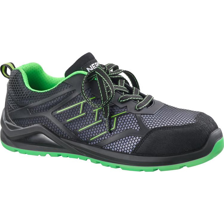 NERI FUEGO S1P, Gr.40-45 Halbschuh, grün, schwarz Mikrofaser, PU