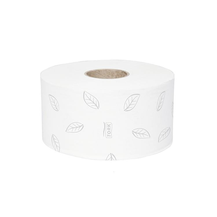 Toilettenpapier Tork Adv.Mini Jumbo T2,Sack.à 12 Rll.à 170 m 9.4x20 cm, weiss,2-
