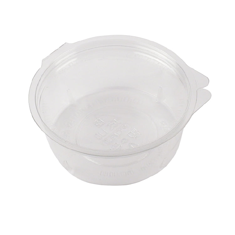 Feinkostbecher APET 250 ml Pack à 50 Stück mit angehängtem Deckel / trans