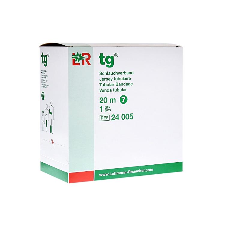 tg Schlauchverband 7.0cmx20m Dispenser à 1 Stk, Gr.7, weiss