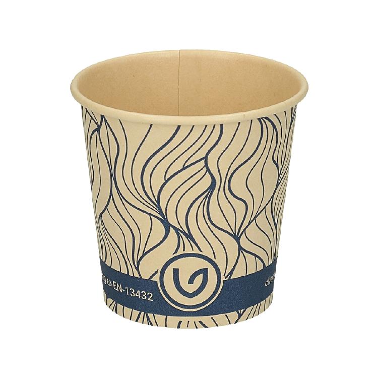 Kaffeebecher VERIVE 1dl/4oz Pack à 50 Stk. Bambus D 62/45mm, H 60mm, braun/blau