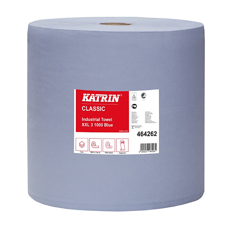 KATRIN Classic XXL 3 blau Sack à 1 Rolle à 360m 38 x 36cm, 1000 Blatt