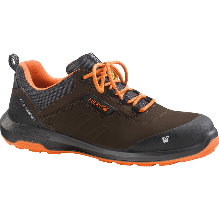 NERI STREET L6 S3, Gr. 40-45 Halbschuh, braun, orange Nubukleder