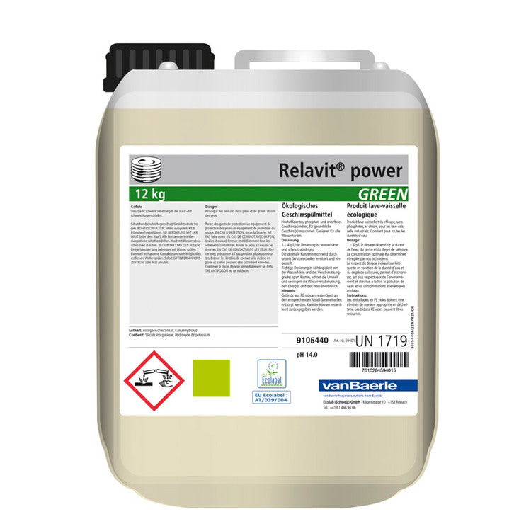 Relavit Power 12kg Kanister à 12kg Chlorfreies Geschirrspülmittel