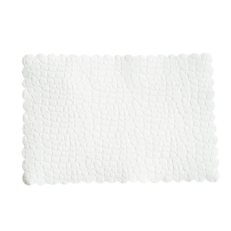 Plattenpapier Kroko 12 x 12 cm Pack à 500 Stück eckig, weiss, 53 gm2