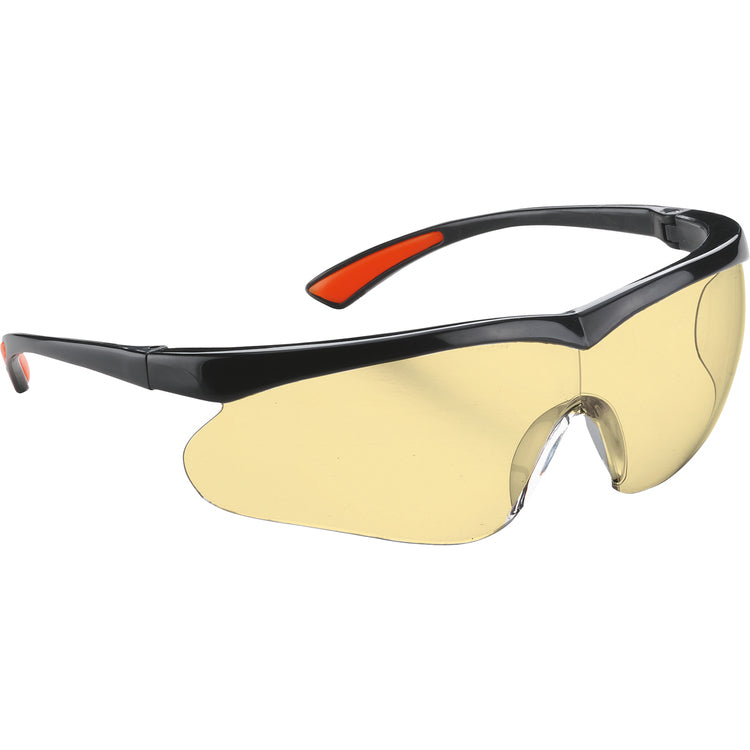 NERI ET81BS Schutzbrille gelb Orange/schwarz, PC Anti-kratz, anti-fog