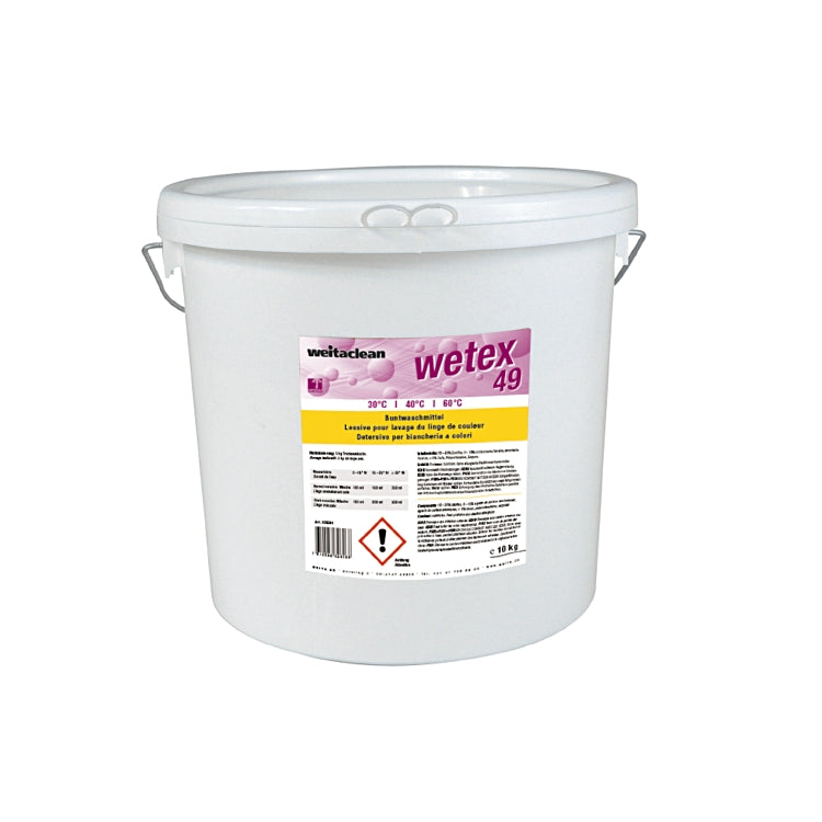 Wetex 49  10kg Eimer à 10kg Buntwaschmittel 30°-40°-60°C