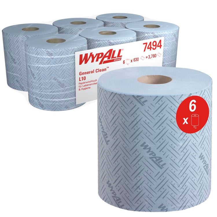 Wypall L10 Roll Controll&Reach Sack à 6 Rollen, 1 lag, 239m 18.5x38cm, 630 Cps,