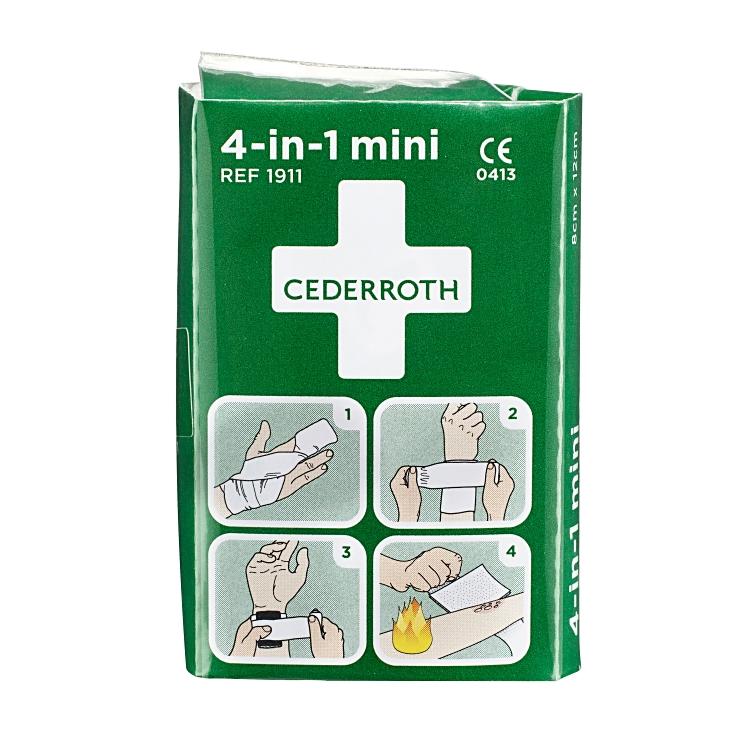 Blutstiller 4-in-1 mini Kompress 8 x 12cm 1 x Bandage 6cm x 3m