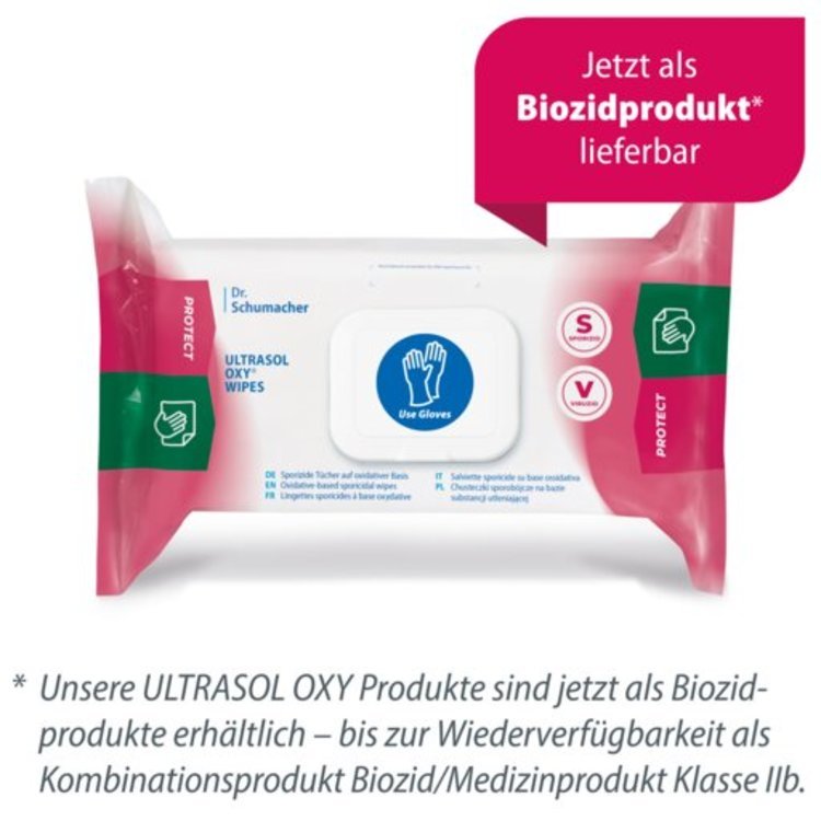 Ultrasol Oxy Wipes Beutel à 108 Stk. Tuch: 20x20cm