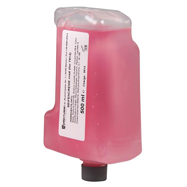 Seifencreme rosé 500ml Flasche à 500ml Dreiturm Label
