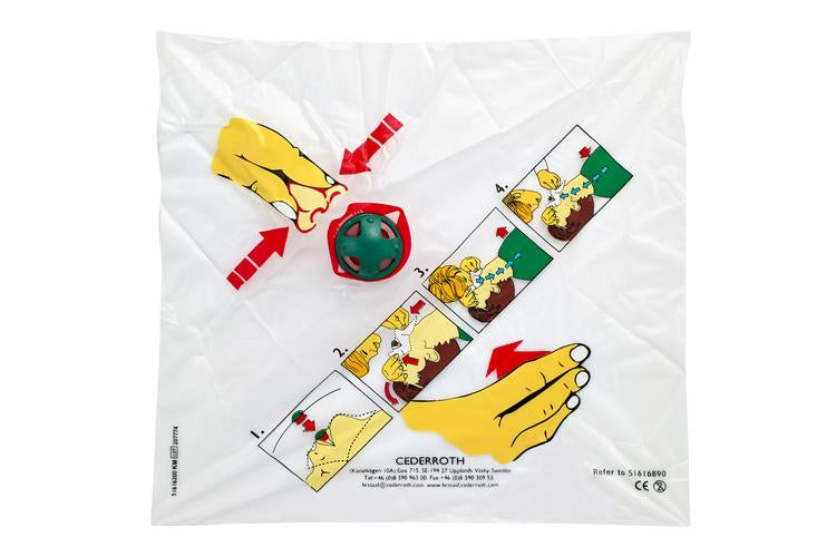 Beatmungsmaske Kunststofffolie mit Ventil Einzelverpackt