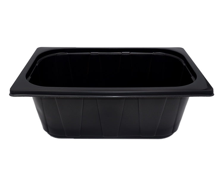 Siegelschale 265x163x100mm PP Krt à 192 Stk, schwarz, 2800ml mikrowellengeeignet