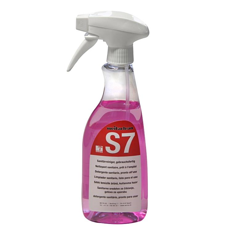 S7 Sanitärreiniger 500ml Flasche à 500ml gebrauchsfertig, Sprühflasche