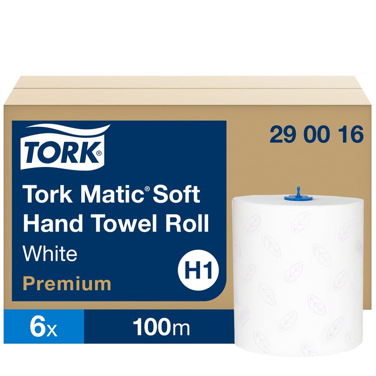 Rollenhandtuch Tork Premi.H1 Krt. à 6 Rollen, hochweiss TAD (Matic) 21cm x 100m,