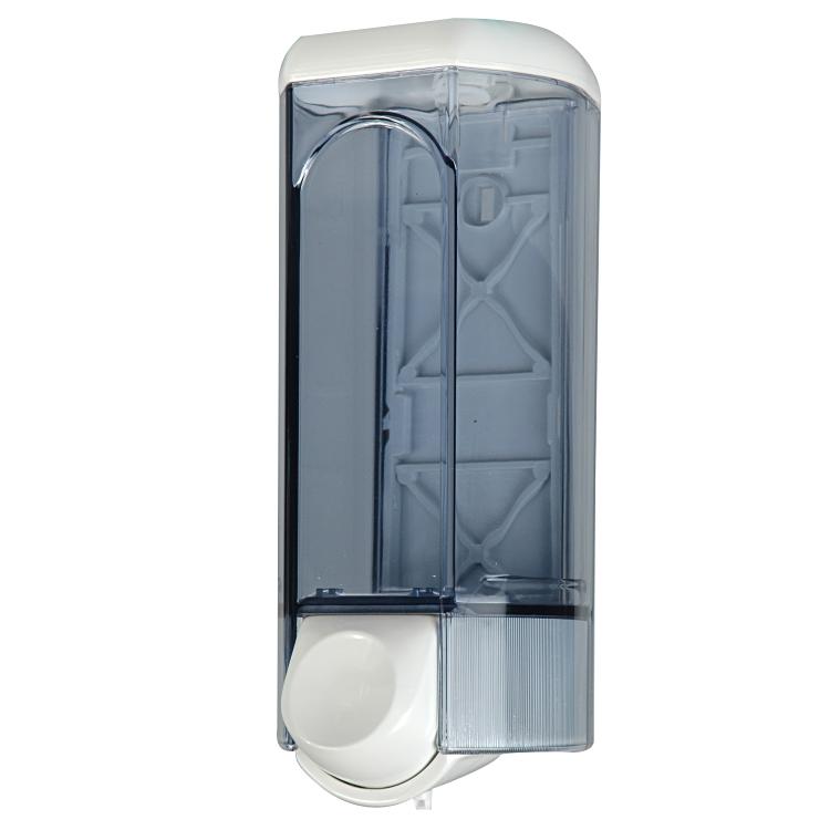 Seifenspender weiss-transparen 0,8 Liter,250 x 100 x 85 mm