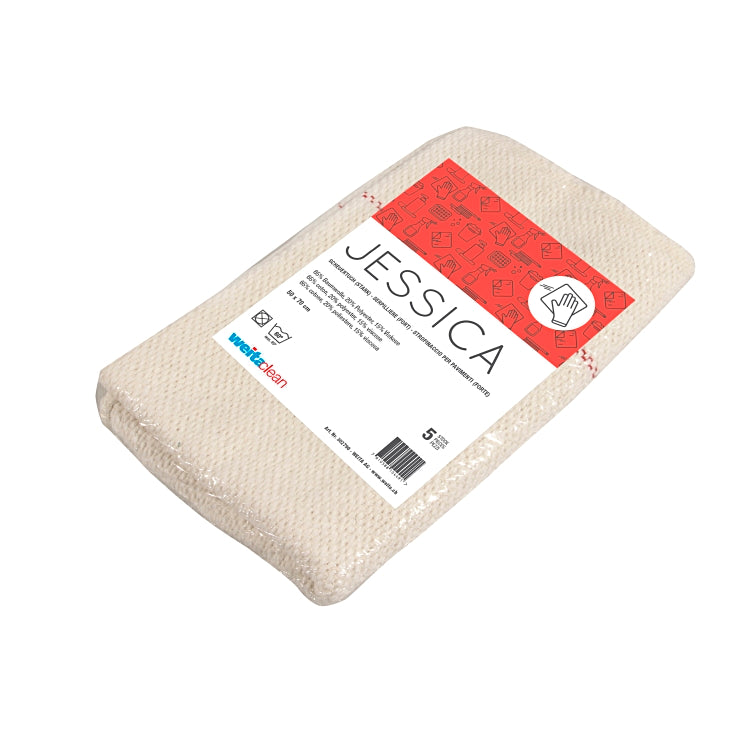 Jessica Scheuertuch 50x70cm 5 Stk./Beutel, 65 % Baumwolle, 430 gr/m2