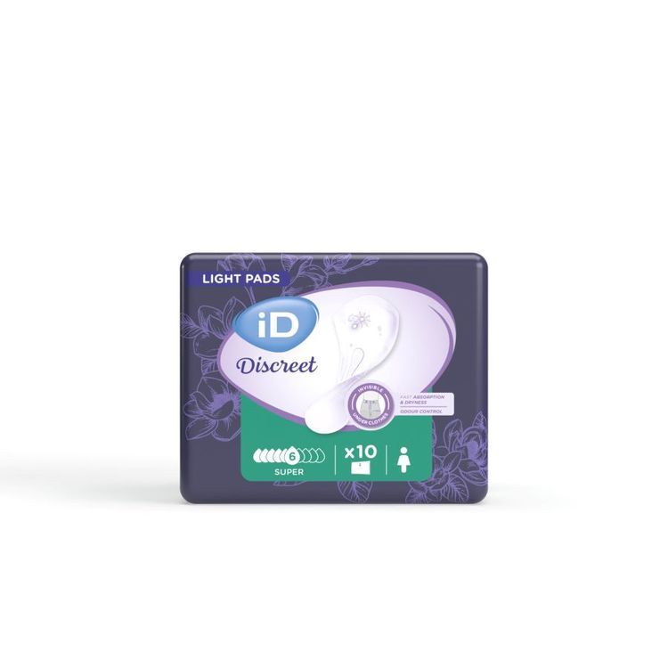 iD Discreet Light Super Beutel à 10 Stk, grün, 690ml Pads, 370x115mm
