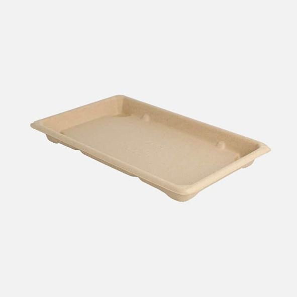 Sushi Box BIONIC Pack à 50 Stk, Bagasse, braun 213x133x15mm, o Deckel