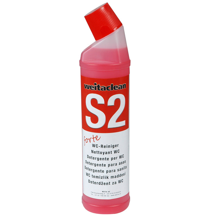 S2 WC Reiniger Forte 750ml Flasche à 750ml Hochaktiver WC-Grundreiniger