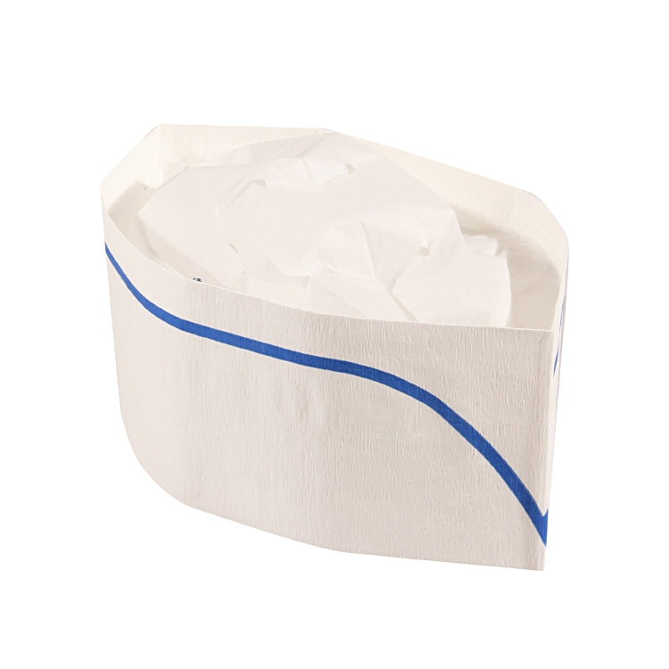 Earl weiss und Blau (KP-P) Dispenser à 100 Stk, Schiffchenmütze aus Krepp-Pap.