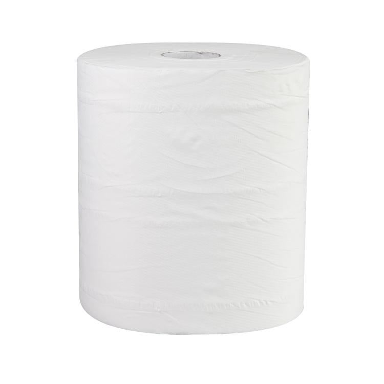 Putzrollen weiss midi, 2 lagig Sack à 6 Rll à 486 Cps 21.1x37cm,180m,DM 19cm,Zel