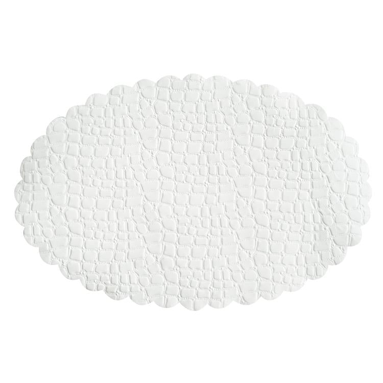 Plattenpapier Kroko 26 x 38 cm Pack à 500 Stück oval, weiss, 53 gm2