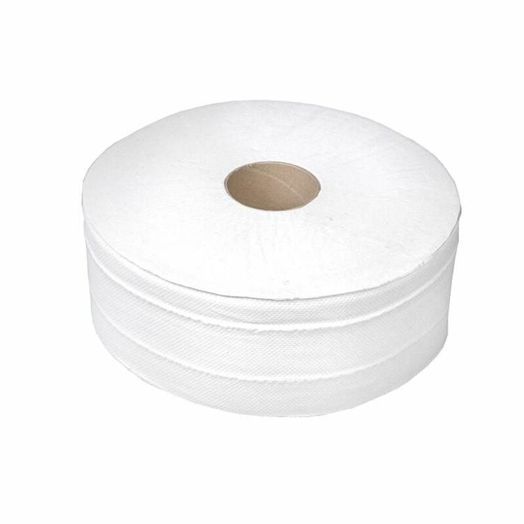 Toilettenpapier Jumbo recy w. Sack à 6 Rollen, 2-lagig,338m 845 Cps,K.6 cm,Punkt