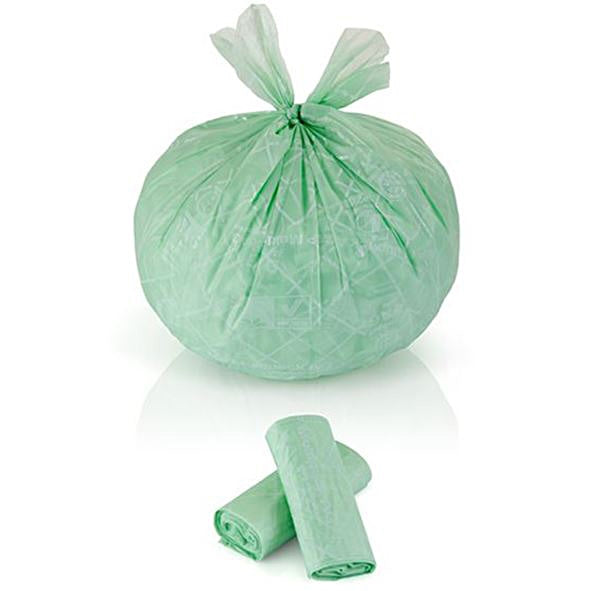 BIO Abfallbeutel 35 Liter Rolle à 20 Beutel Mater-Bi, grün, 25 my