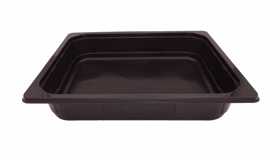 Siegelschale 325x265x60mm PP Krt à 100 Stk, schwarz, 4000ml mikrowellengeeignet