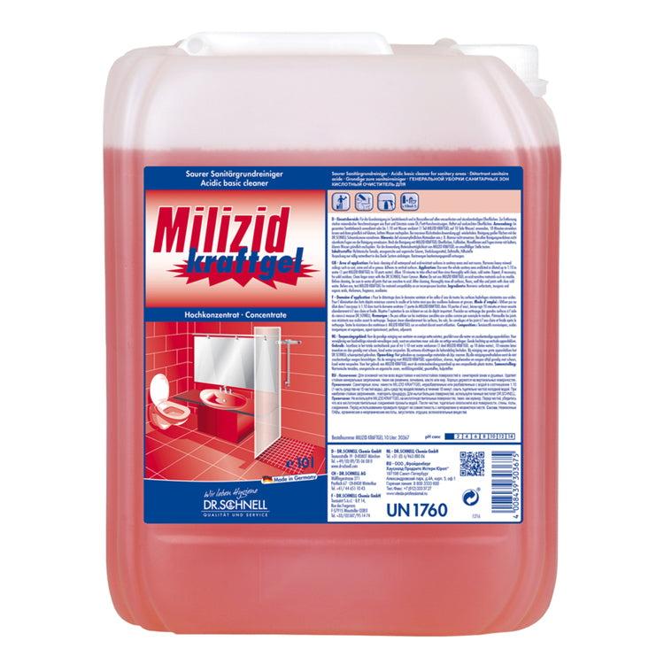 Milizid Kraftgel, Sanitär- Grundreiniger, Kanister à 10L