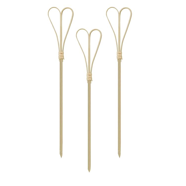 Fingerfood-Spiess HEART Pack à 100 Stk, Bambus, natur L 18cm, Bestandteile aus P