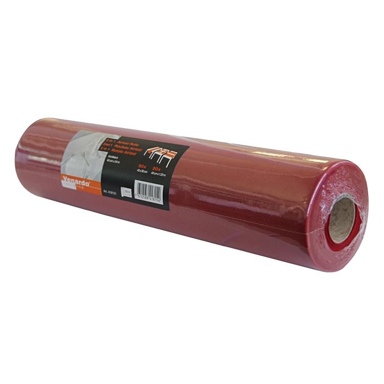 Airlaid Rolle Venardo 3 in 1 rot, 40 x 30 cm, 24 Lfm 80 Coupons, 55 g/m2