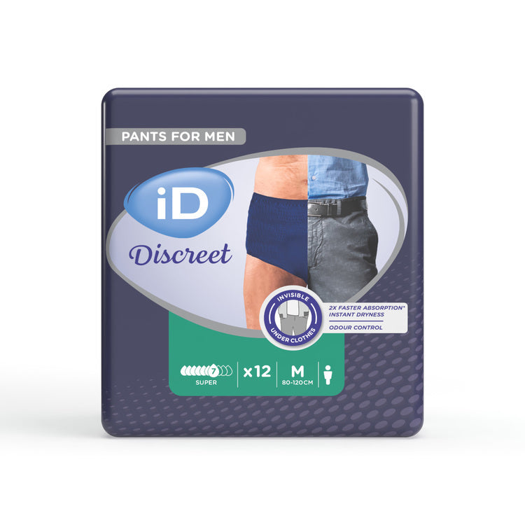 iD Discreet Pants Men Super M Beutel à 12 Stk., grün, 1090ml Taillenumfang 80-12