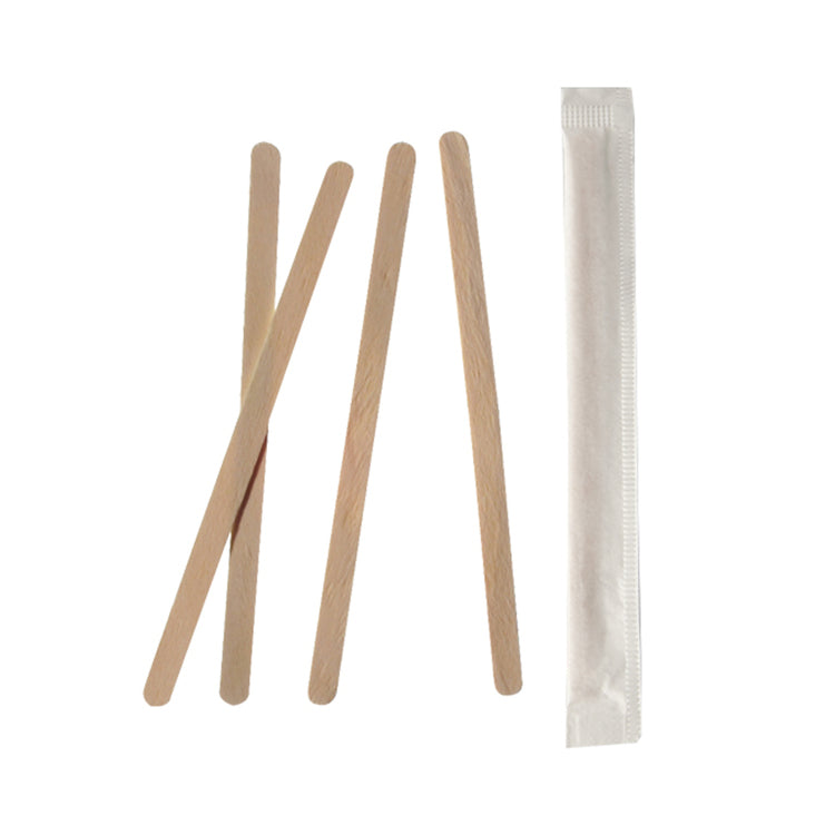 Rührstäbchen PURE Holz 11cm Dispenser à 1000 Stk, natur Breite  5mm, einzeln geh