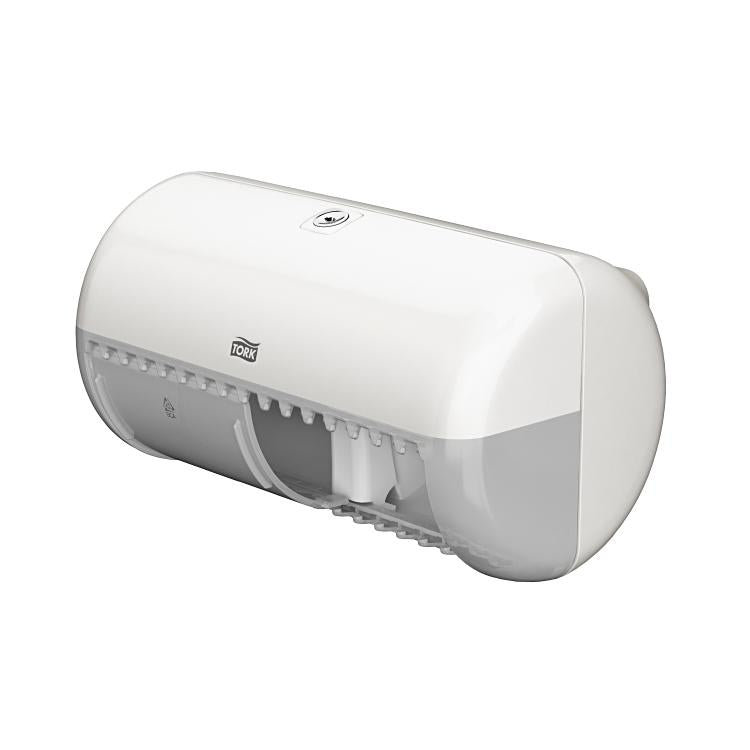 Toilettenpapierspender Tork El T4, weiss, f .2 kleine Rollen B 286 x H158 x T 15