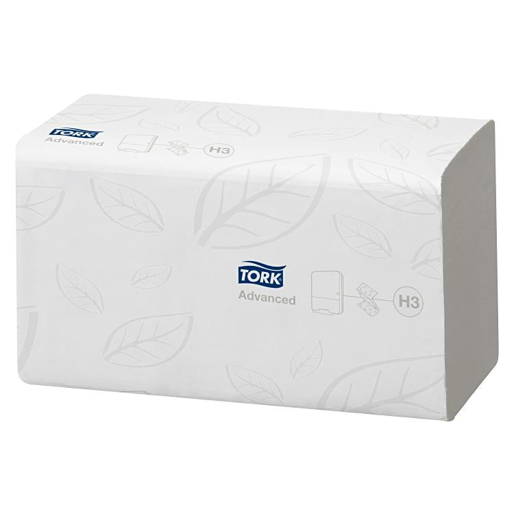 Papierhandtücher Tork Advan.H3 Krt.à 15x250=3750 Stk. V-Falz 24.8x23cm,hochweiss