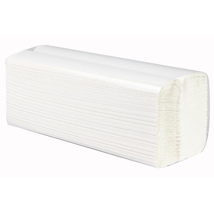 Papierhandtücher Zellulose Krt à 24x144=3456 Stk,h'weiss 25x33cm, C-Falz, 1 lagi