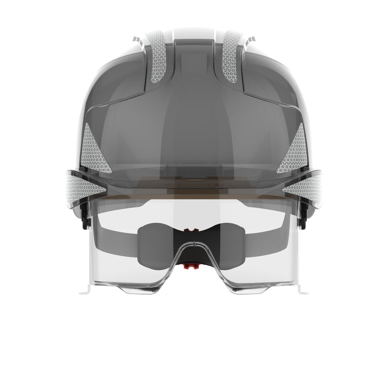 EVO VISTAlens rauch ABS, PC, weiss/rauch, belüftet Drehradverschluss,