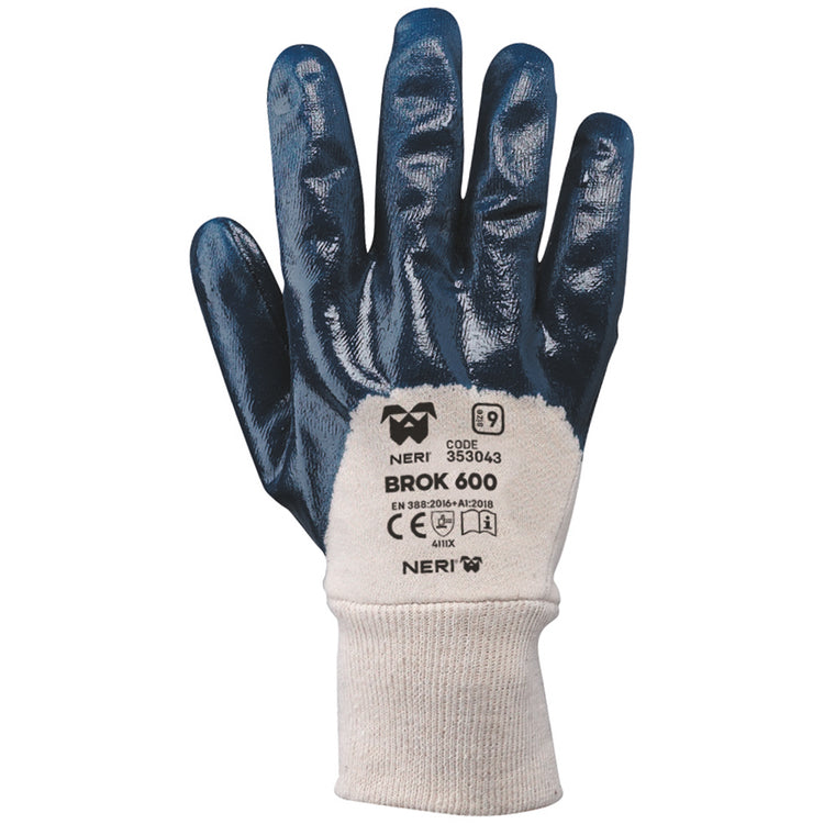 NERI BROK 600, Gr. 8-10 (M-XL) Mechanischer Schutzhandschuh 3/4 beschichtet