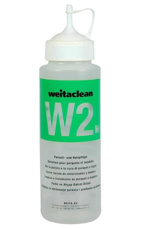 W2 Parkett- und Holzpflege 500 Flasche à 500ml Leerflasche