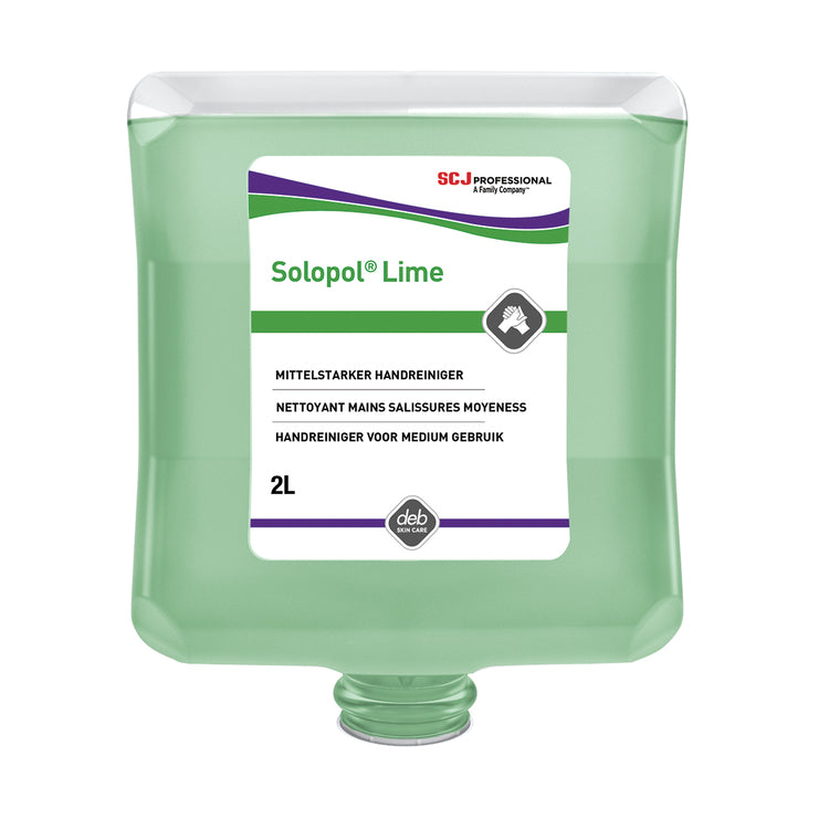 Solopol Lime 2L Kartusche à 2L, parfümiert Hautreinigung, mit Reibemittel