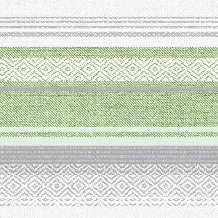 Serviette Lagos  grau/grün Pack à 50 Stück 40 x 40 cm 1/4 Falz Linclass