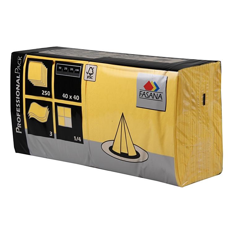 Servietten Fasana div. Farben Pack à 250 Stück 40 x 40 cm, 1/4 Falz 3 lag