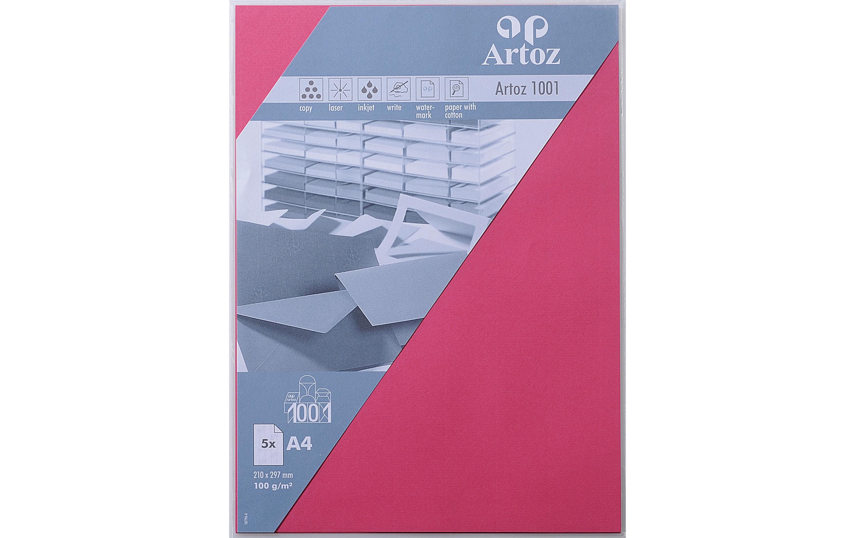 Artoz Schreibpapier 1001 A4 100 g/m² 5 Blatt, Fuchsia