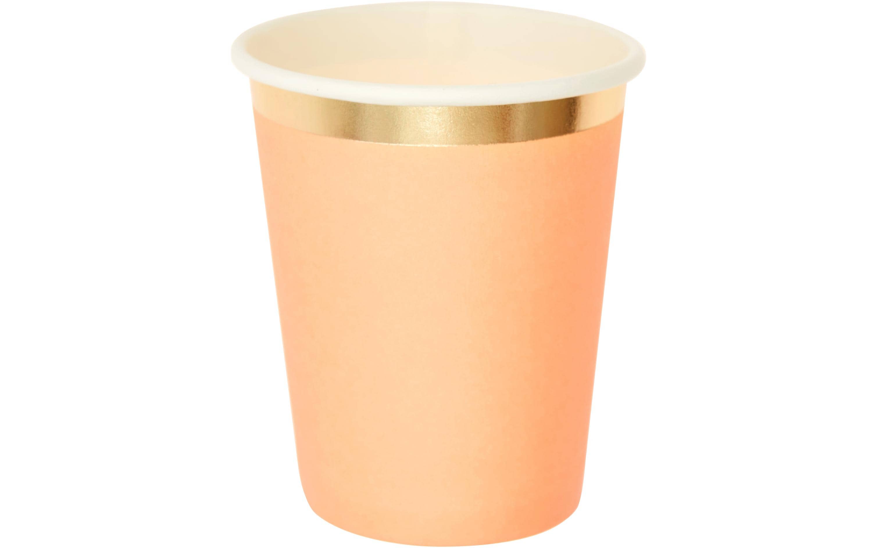 Rico Design Einwegbecher 250 ml 10 Stück, Aprikose/Gold