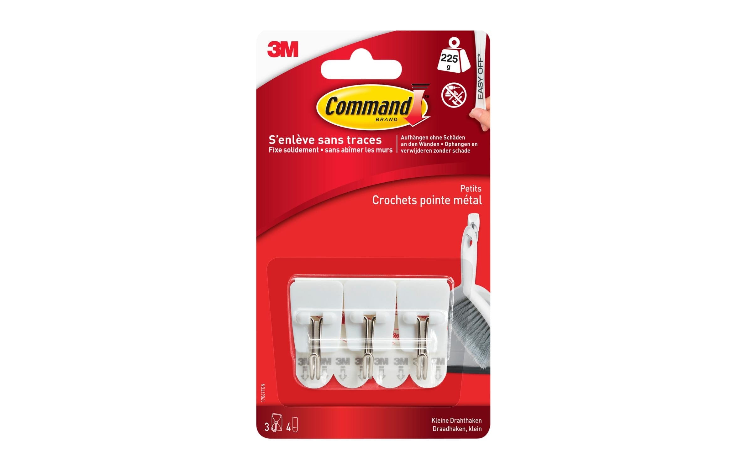 Command Klebehaken Draht 0.22 kg, 3 Stück