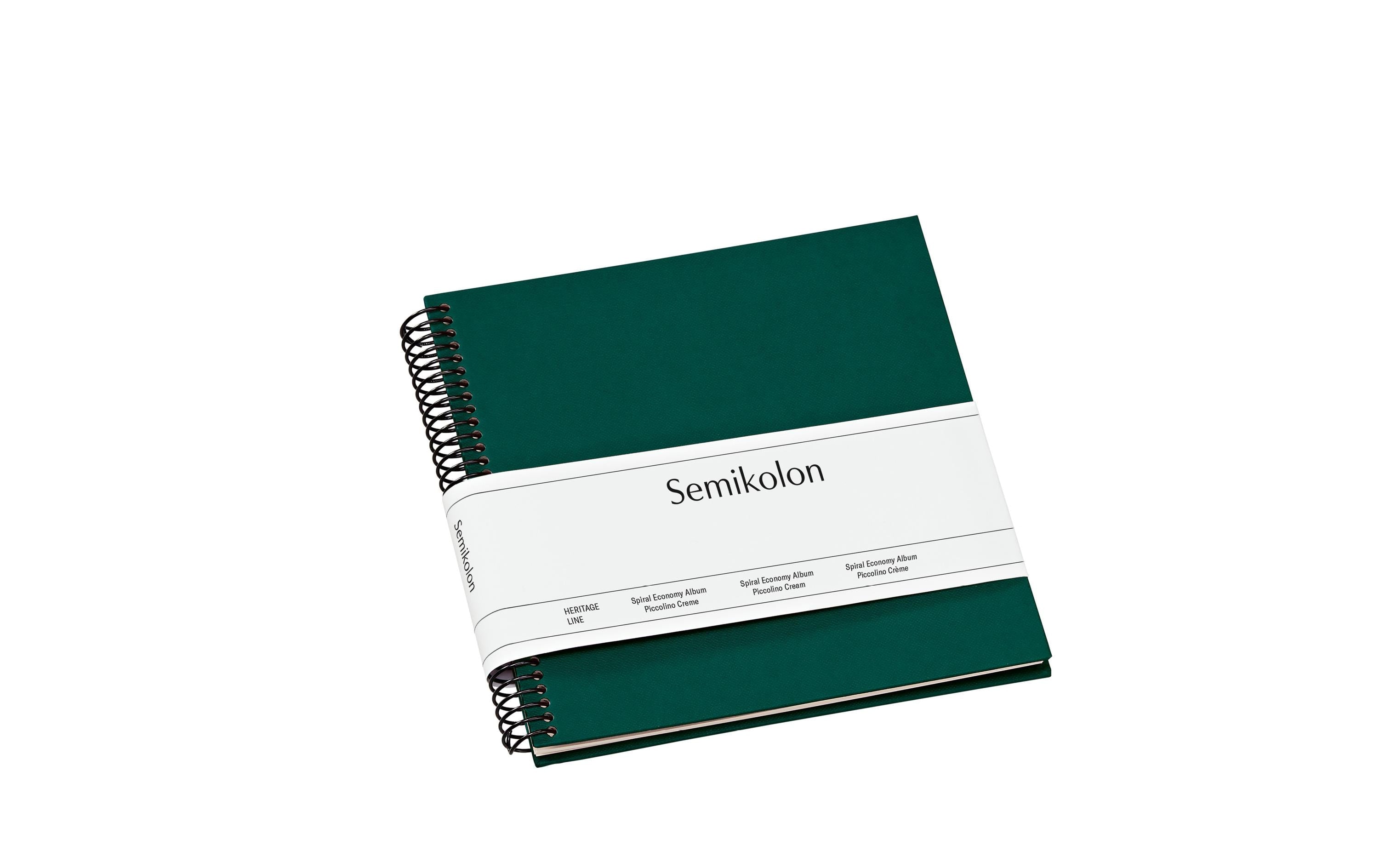 Semikolon Fotoalbum 17 x 17 cm Dunkelgrün, 20 cremeweisse Seiten