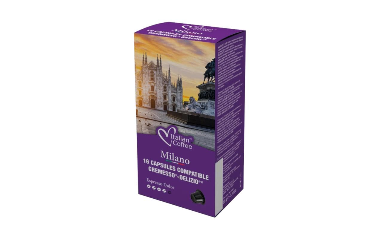 Italian Coffee Kaffeekapseln Delizio Milano Cremesso 16 Stück