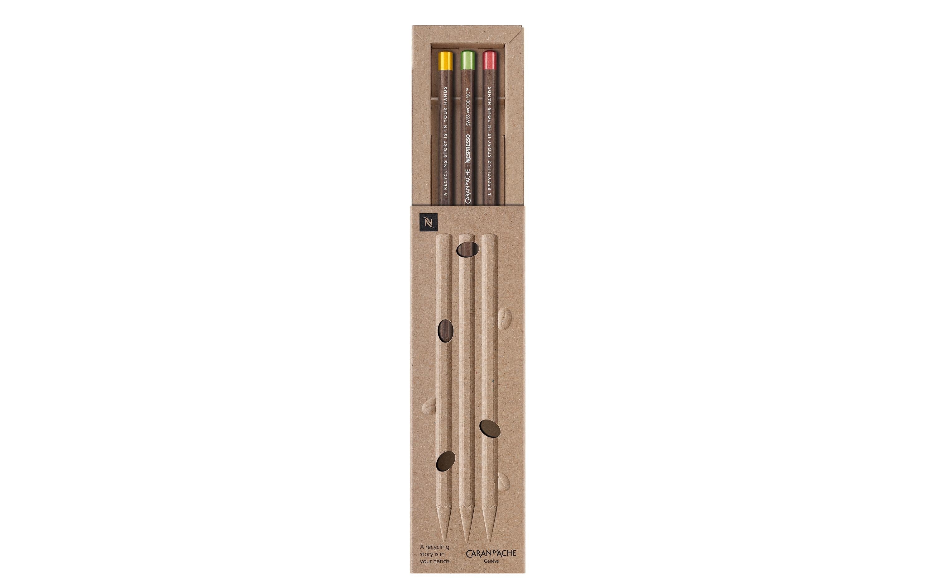 Caran d'Ache Bleistift Swiss Wood Nespresso HB, 3er Set
